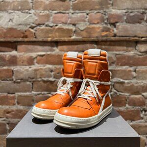 Rick Owens Mainline Geobasket — Orange/Milk — Size EU 42